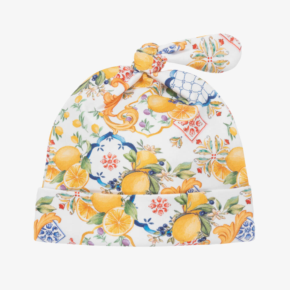 My Little Pie - Yellow Capri Lemon Supima Cotton Baby Hat | Childrensalon