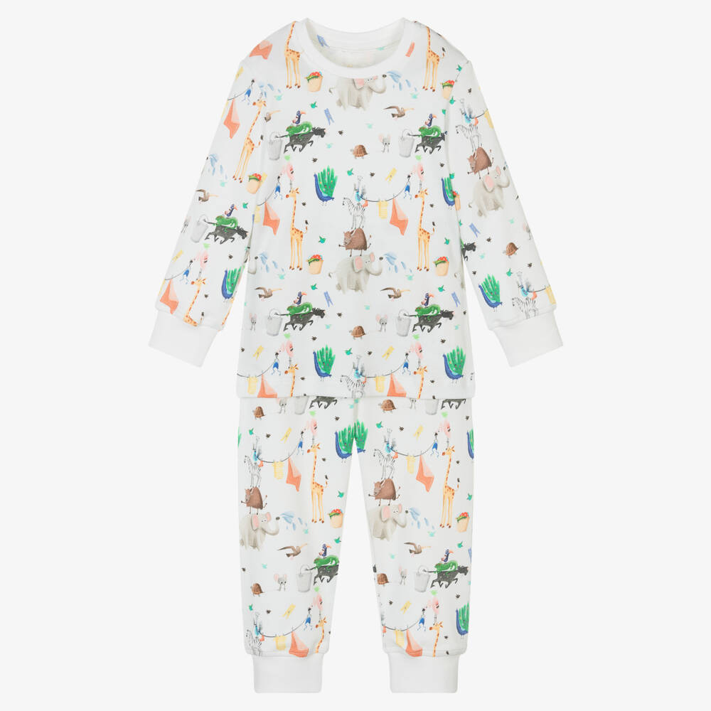 My Little Pie-Younger Boys Ivory Cotton Pyjamas | Childrensalon Outlet