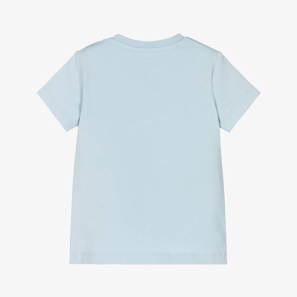 NAME IT-Baby Boys Blue Cotton T-Shirt with Playful Seagull Motif | Childrensalon Outlet