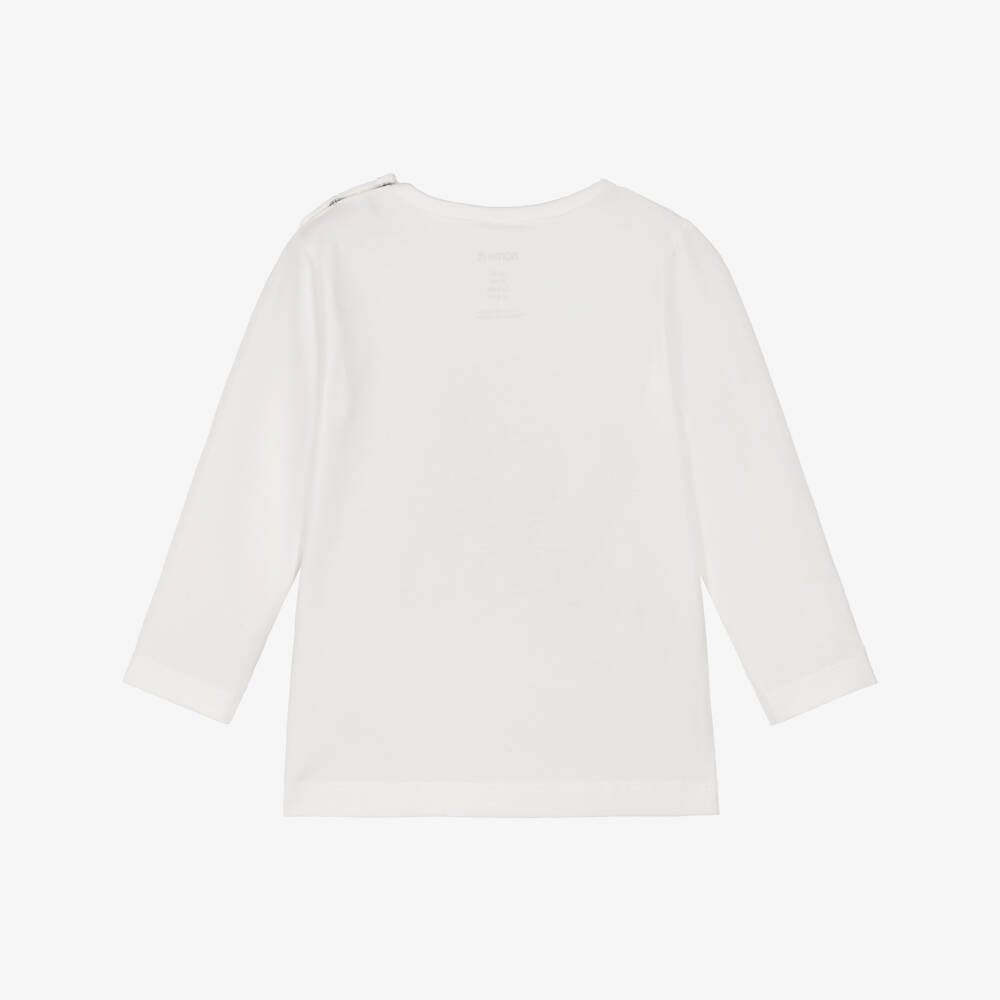 NAME IT-Baby Girls Ivory Cotton Top with Sparkly Cherry Motif | Childrensalon Outlet
