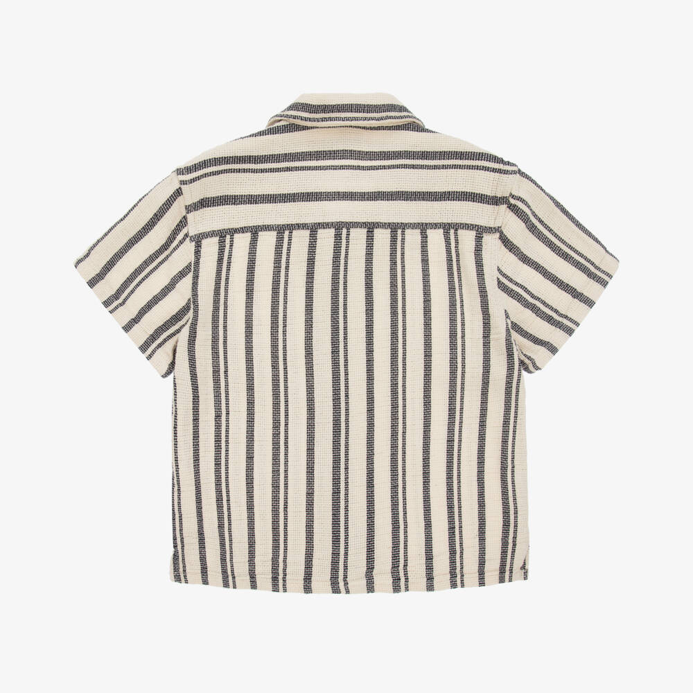 NAME IT-قميص مخطط بالبيج والأزرق للأولاد | Childrensalon Outlet