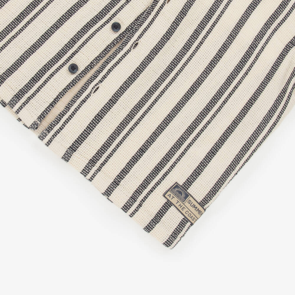 NAME IT-قميص مخطط بالبيج والأزرق للأولاد | Childrensalon Outlet