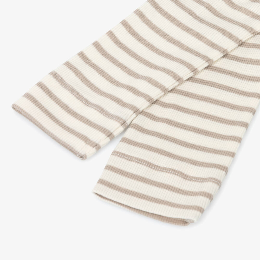 NAME IT-Beige Stripe Legging | Childrensalon Outlet