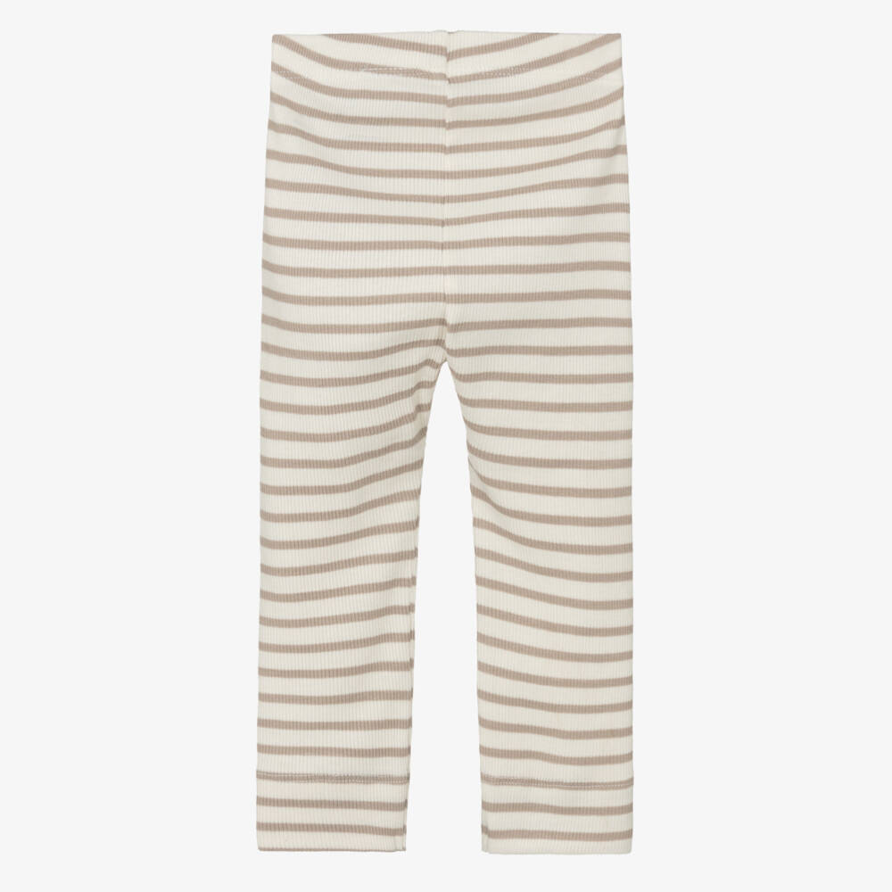 NAME IT-Beige Stripe Legging | Childrensalon Outlet