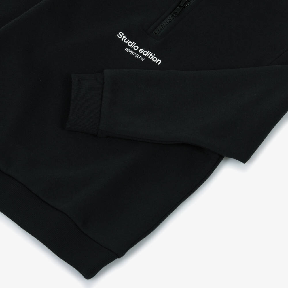 NAME IT-Black 1/4 Zip Sweatshirt | Childrensalon Outlet