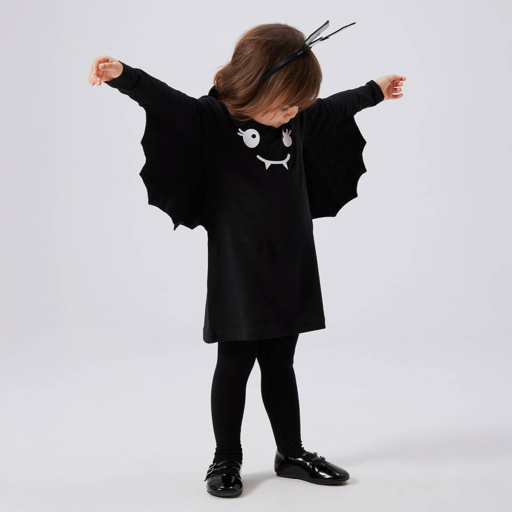 NAME IT-Black Bat Wing Dress | Childrensalon Outlet