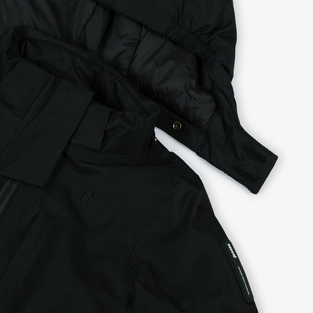 NAME IT-Black Technical Ski Jacket with Removable Hood | Childrensalon Outlet