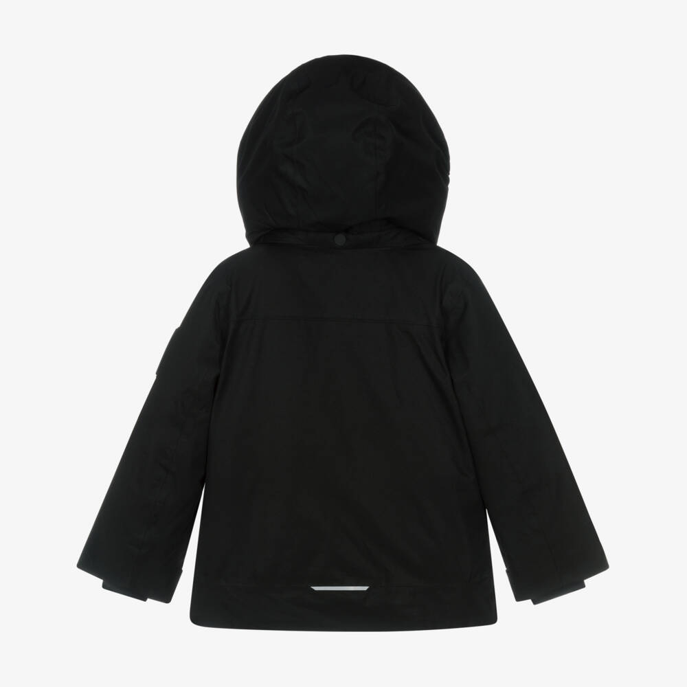 NAME IT-Black Technical Ski Jacket with Removable Hood | Childrensalon Outlet