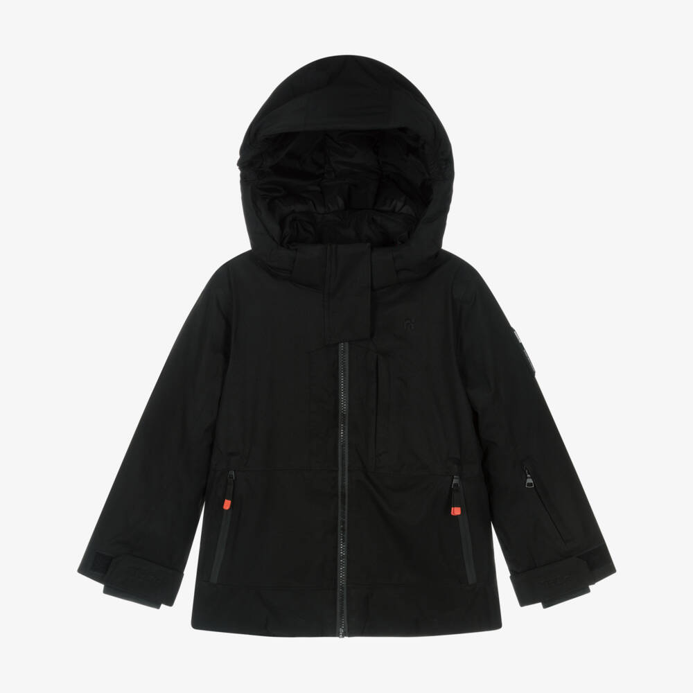 NAME IT-Black Technical Ski Jacket with Removable Hood | Childrensalon Outlet