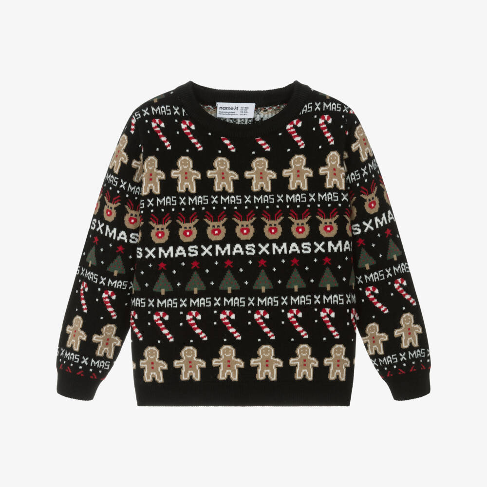 NAME IT-Black Xmas Sweater | Childrensalon Outlet