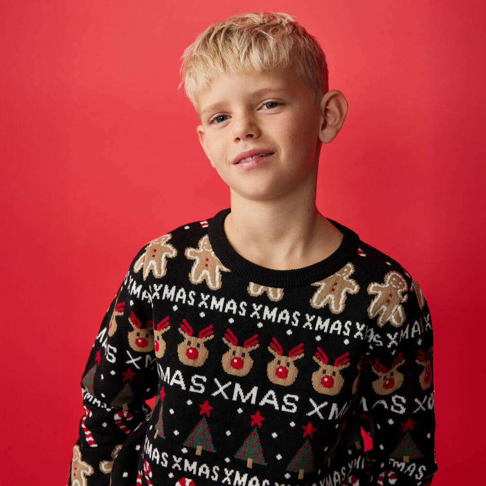 NAME IT-Black Xmas Sweater | Childrensalon Outlet