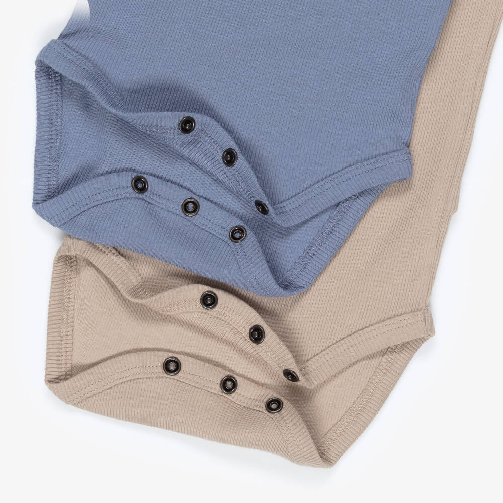 NAME IT-Blue And Beige 2pk Bodyvest | Childrensalon Outlet