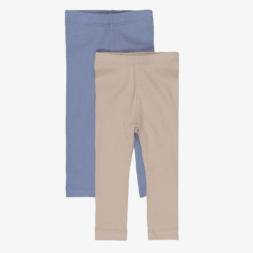 NAME IT-Blue And Beige 2pk Legging | Childrensalon Outlet