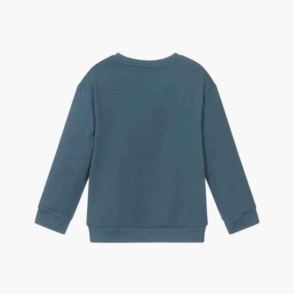 NAME IT-Boys Airy Blue Smiley Sweatshirt | Childrensalon Outlet