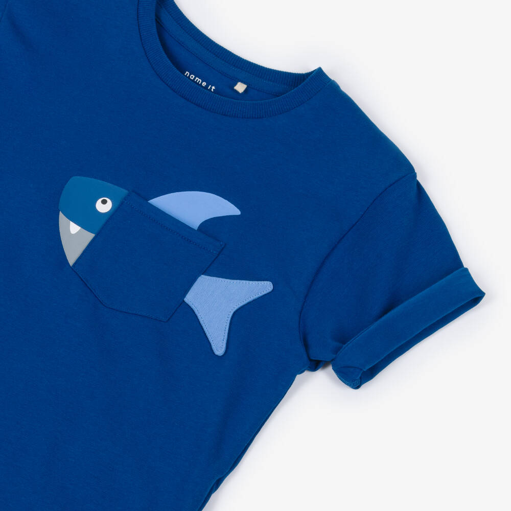 NAME IT-Boys Aqua Shark Adventure Tee | Childrensalon Outlet