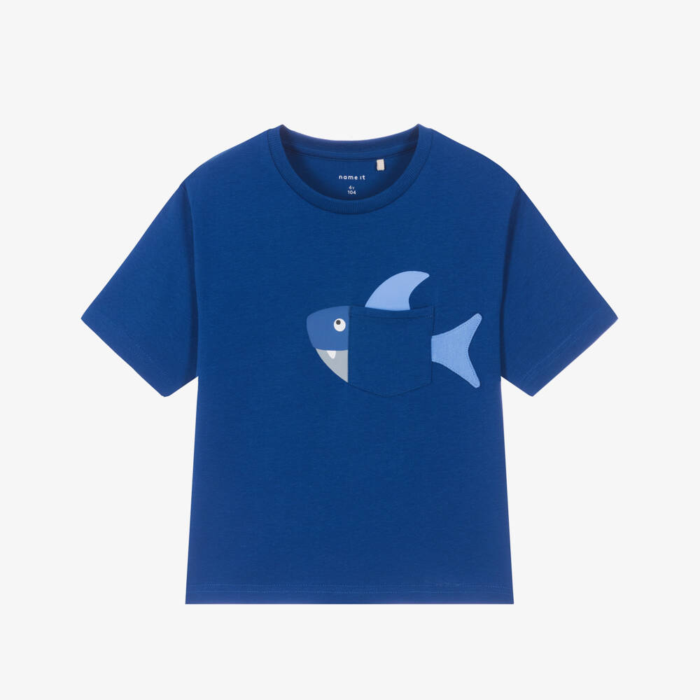 NAME IT-Boys Aqua Shark Adventure Tee | Childrensalon Outlet