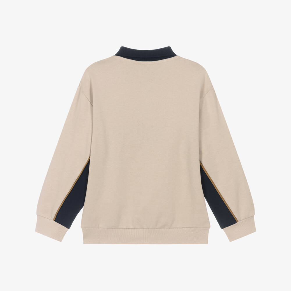 NAME IT-Бежевая хлопковая рубашка поло для мальчиков | Childrensalon Outlet