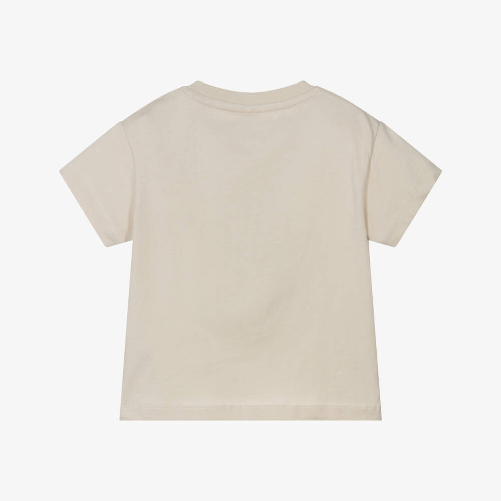 NAME IT-Boys Beige Cotton Cowboy T-Shirt | Childrensalon Outlet