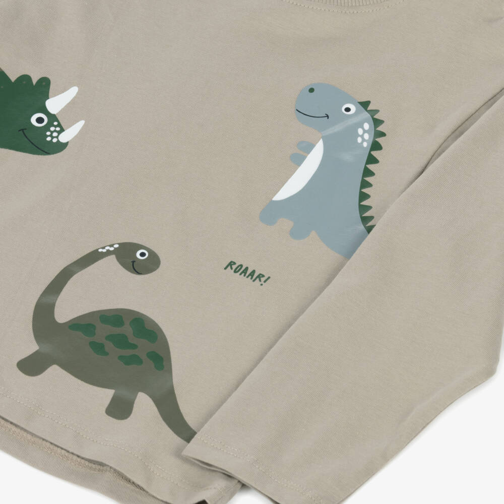 NAME IT-Boys Beige Dino Adventure Tee | Childrensalon Outlet