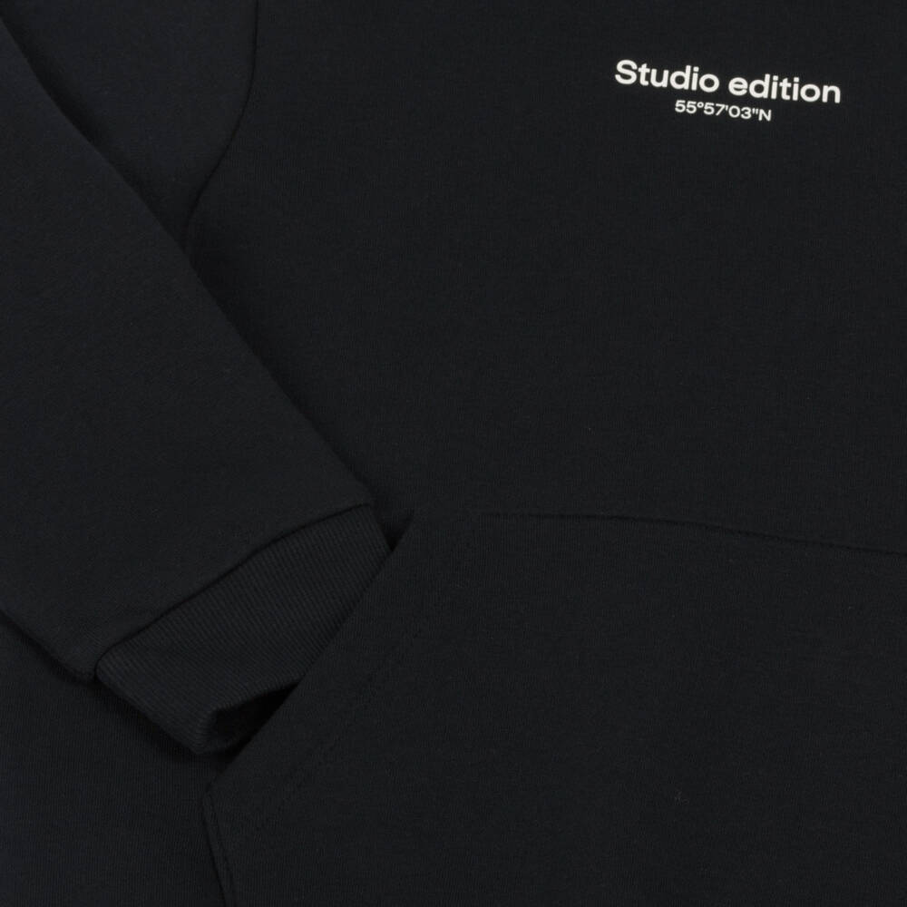 NAME IT-Boys Black Modern Hoodie Delight | Childrensalon Outlet