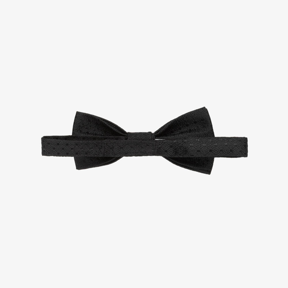 NAME IT-Boys Black Patterned Satin Bow Tie | Childrensalon Outlet