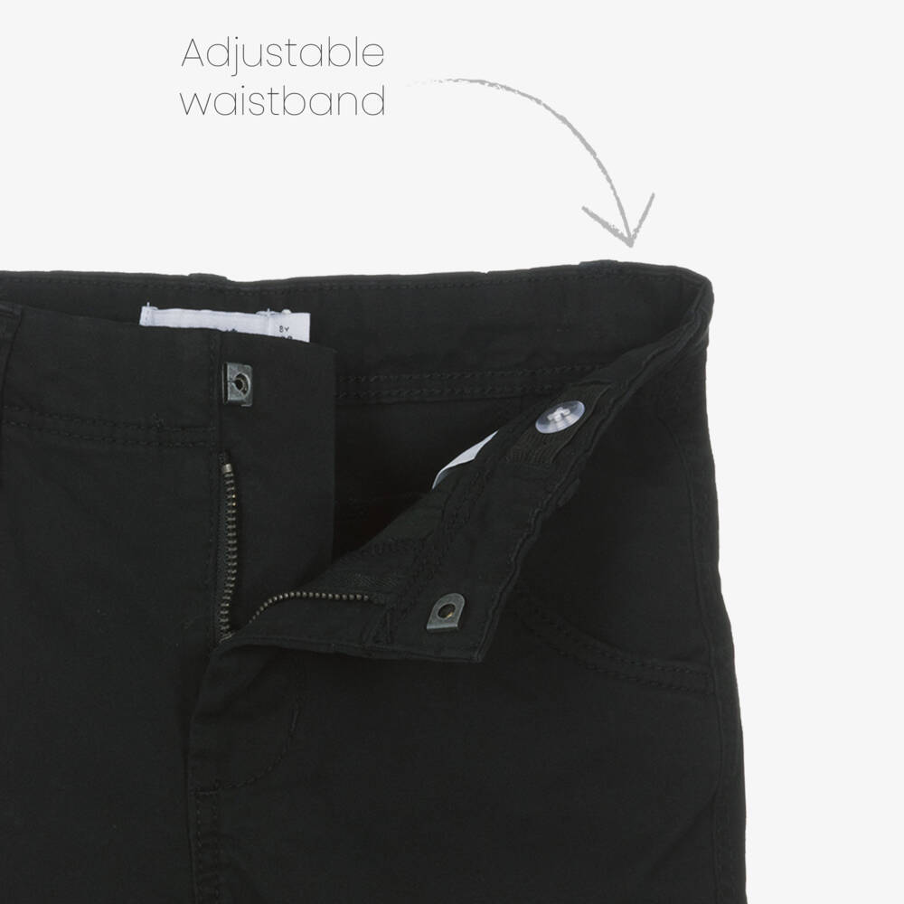 NAME IT-Чёрные эластичные карго брюки для мальчиков | Childrensalon Outlet