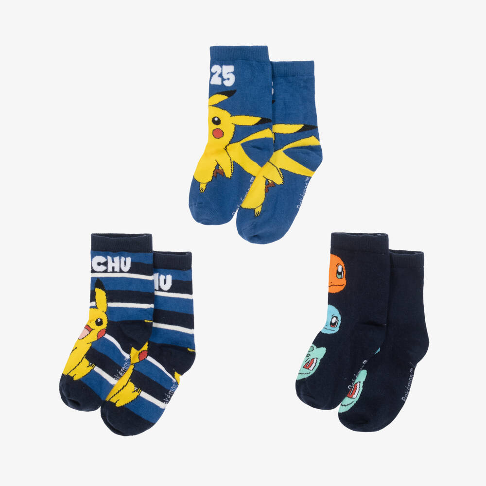 NAME IT-Носки синие 3 пары Покемон для мальчиков | Childrensalon Outlet