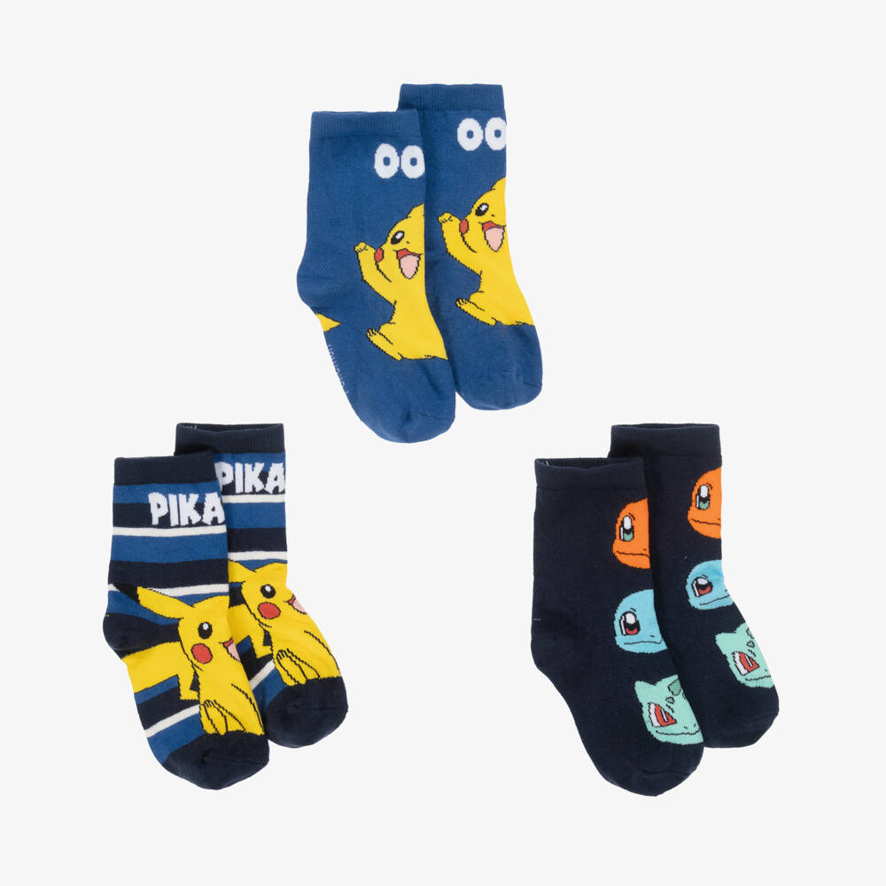 NAME IT-Носки синие 3 пары Покемон для мальчиков | Childrensalon Outlet
