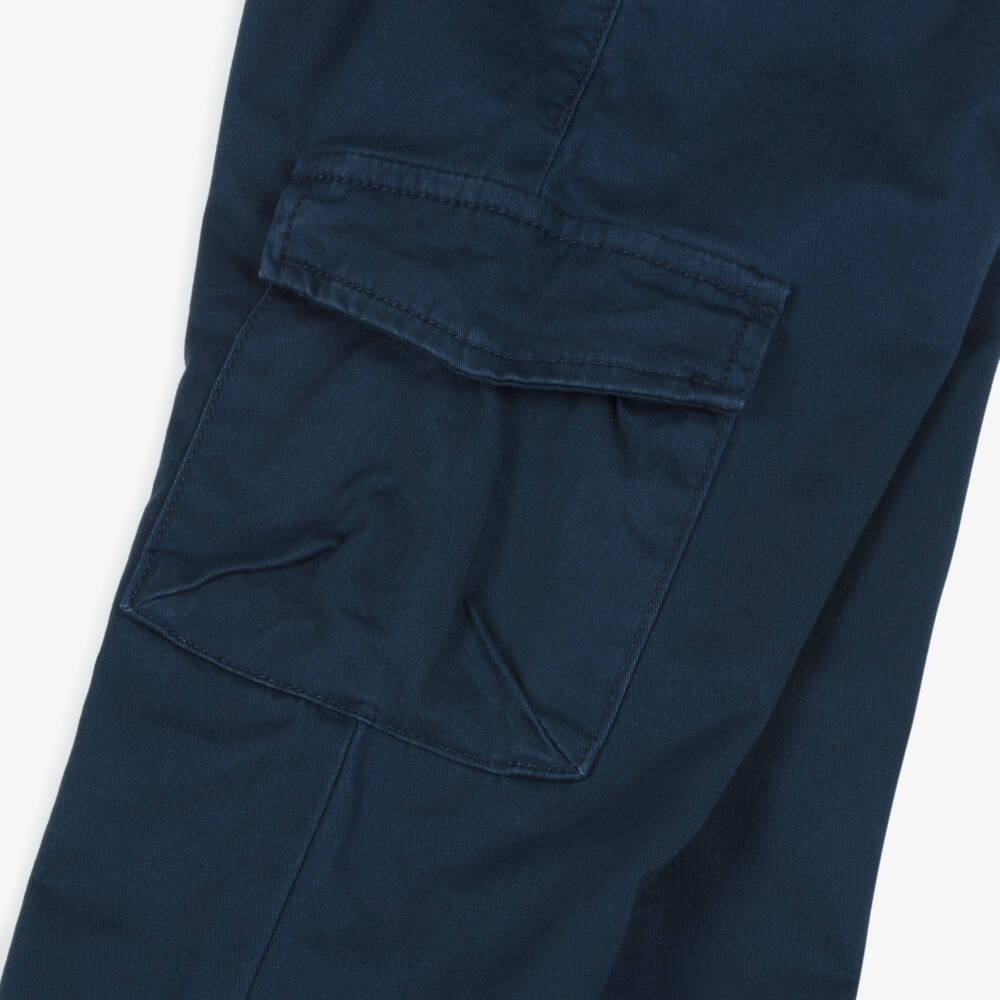 NAME IT-Boys Blue Cargo Trousers | Childrensalon Outlet
