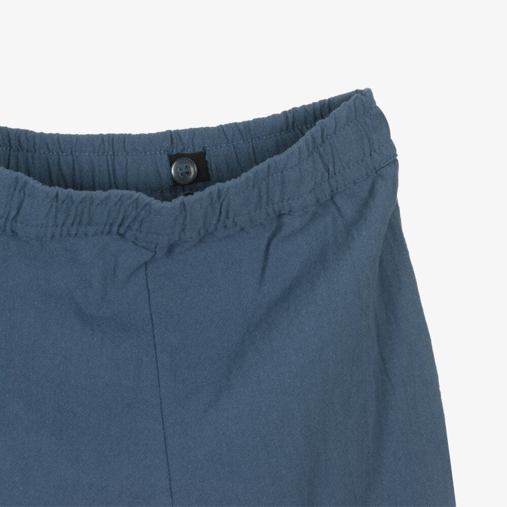 NAME IT-Boys Blue Cotton Loose Fit Trousers | Childrensalon Outlet
