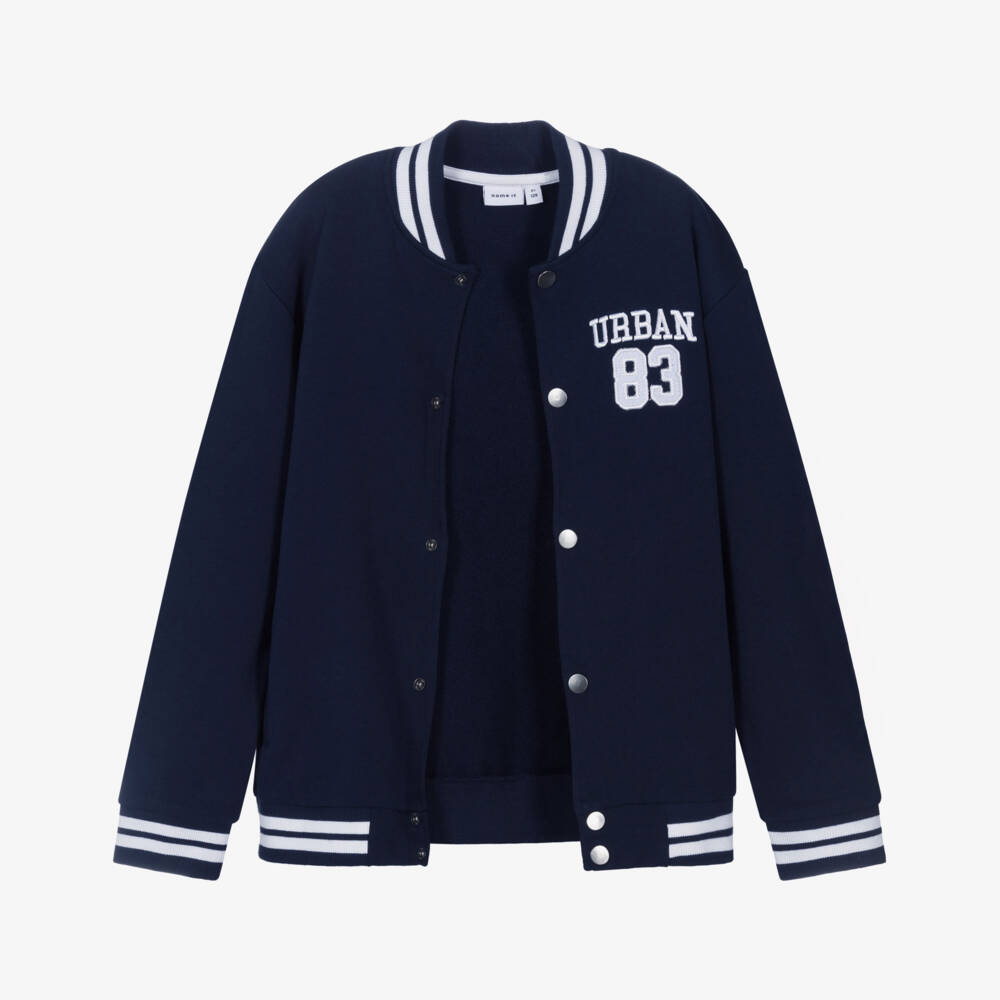 NAME IT-Куртка в стиле колледж из синего хлопка для мальчиков | Childrensalon Outlet