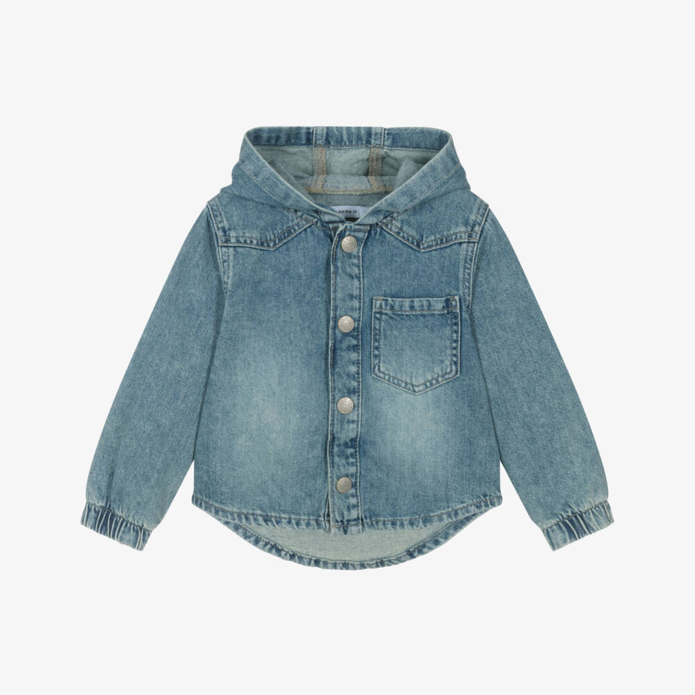 NAME IT-Джинсовая куртка с капюшоном синяя для мальчиков | Childrensalon Outlet