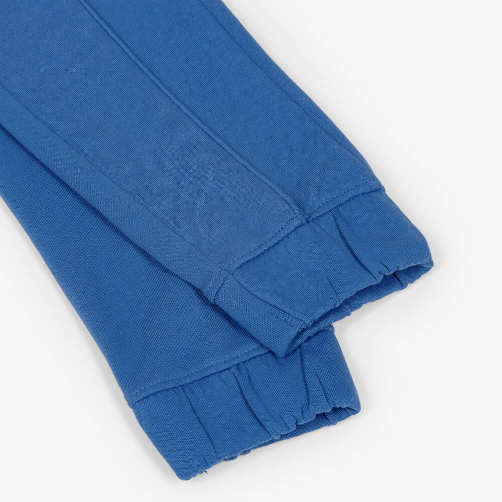 NAME IT-Boys Blue Organic Cotton Slogan Joggers | Childrensalon Outlet