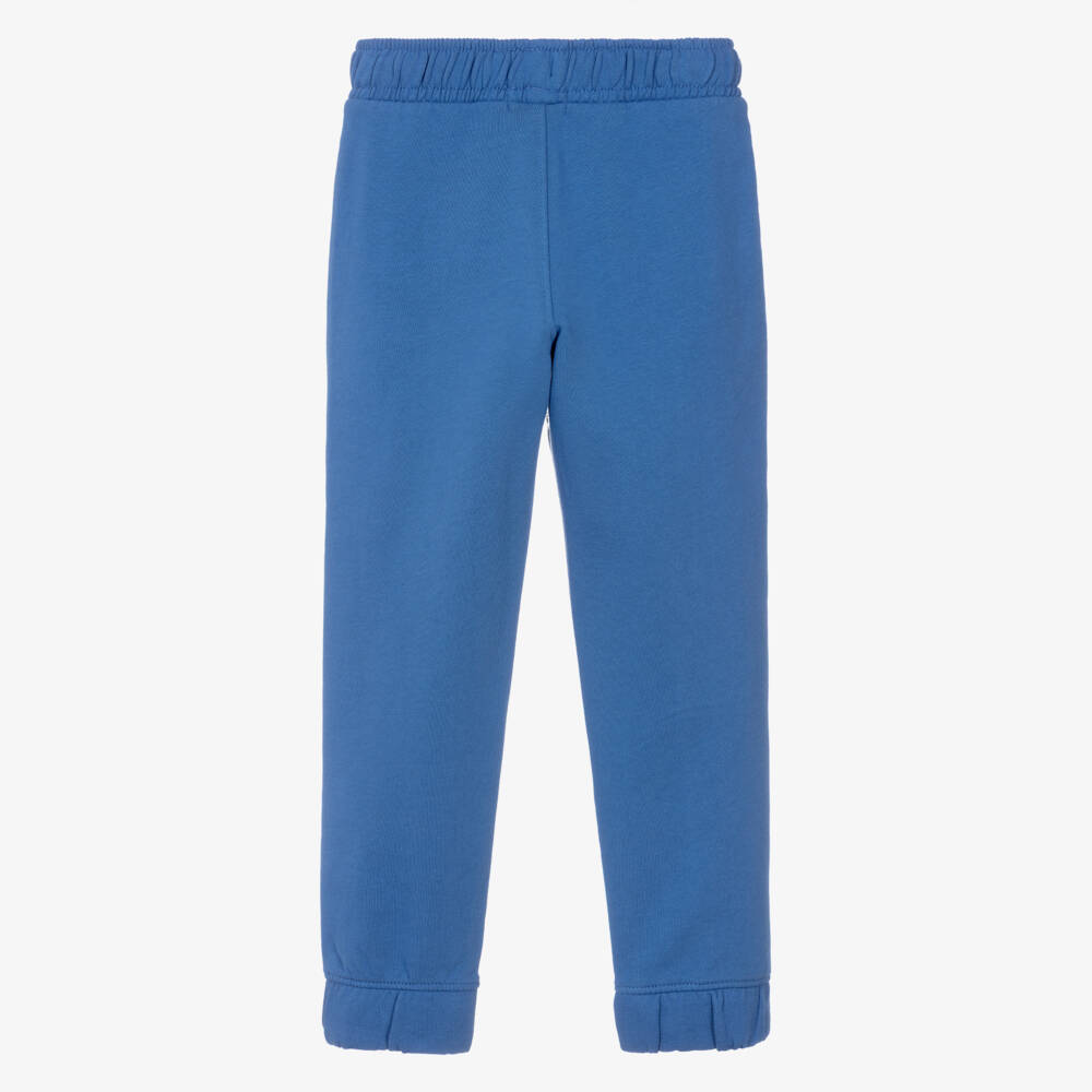 NAME IT-Boys Blue Organic Cotton Slogan Joggers | Childrensalon Outlet