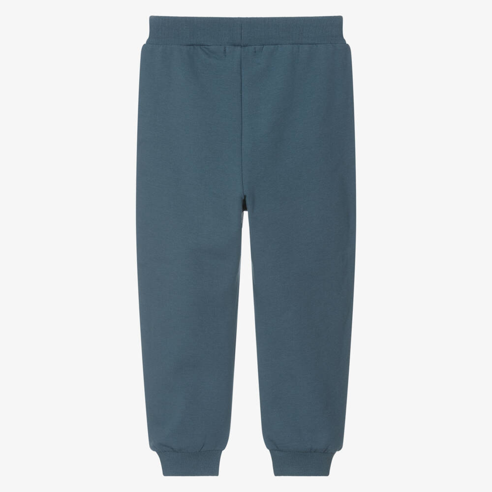 NAME IT-Boys Blue Smiley Cotton Joggers | Childrensalon Outlet