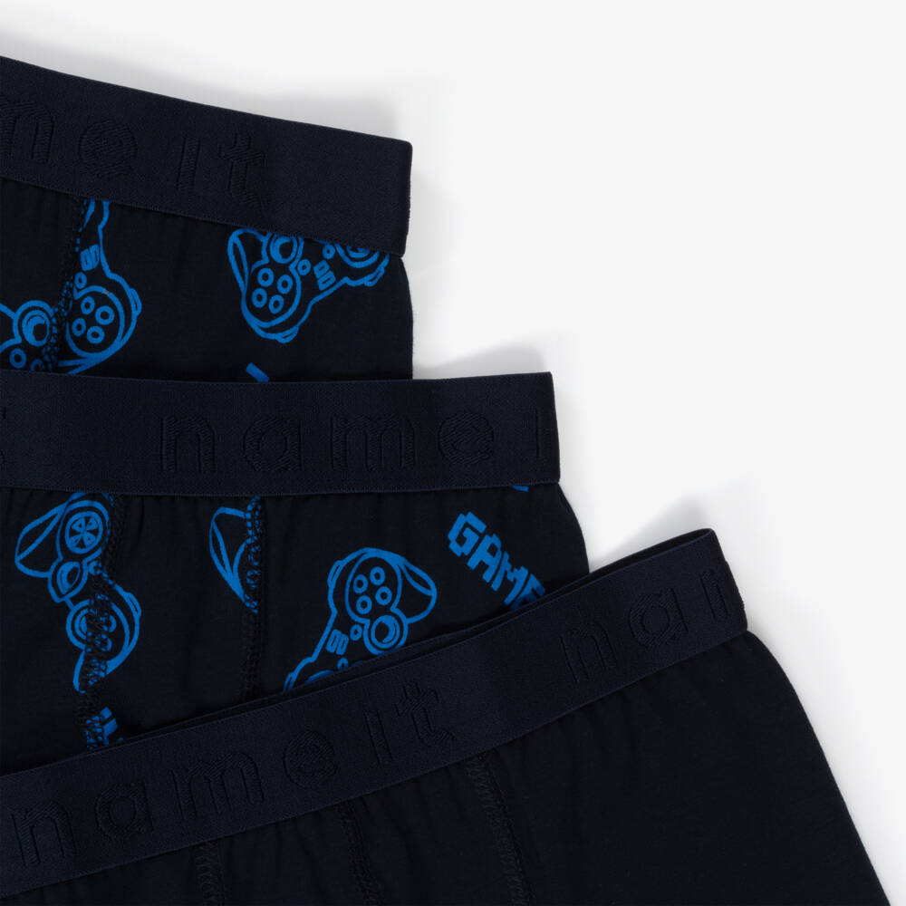 NAME IT-Boys Blue Trio Boxer Shorts | Childrensalon Outlet