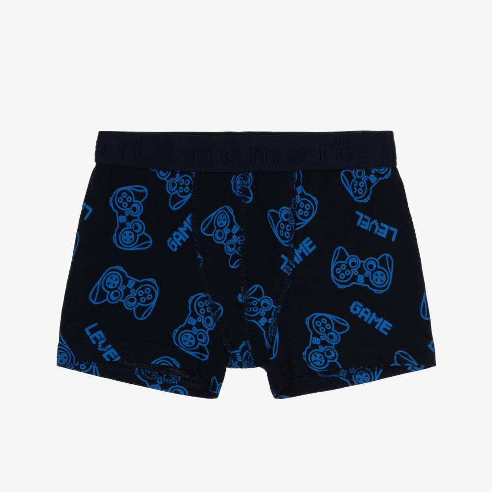 NAME IT-Boys Blue Trio Boxer Shorts | Childrensalon Outlet