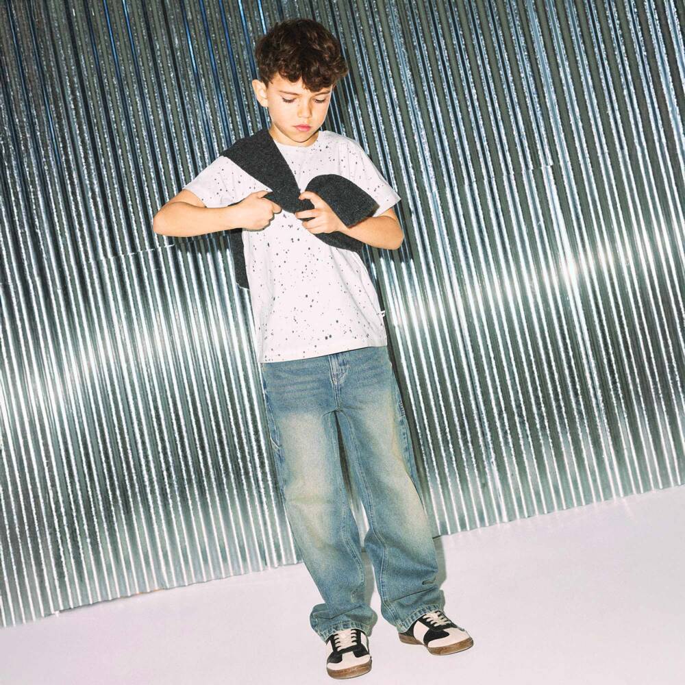 NAME IT-Boys Charcoal Splatter Cotton Tee | Childrensalon Outlet