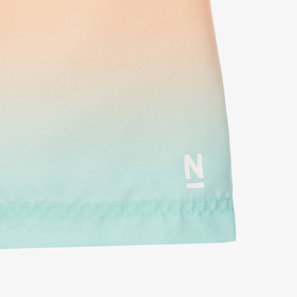 NAME IT-Boys Coral-Orange & Blue Ombré Swim Shorts | Childrensalon Outlet
