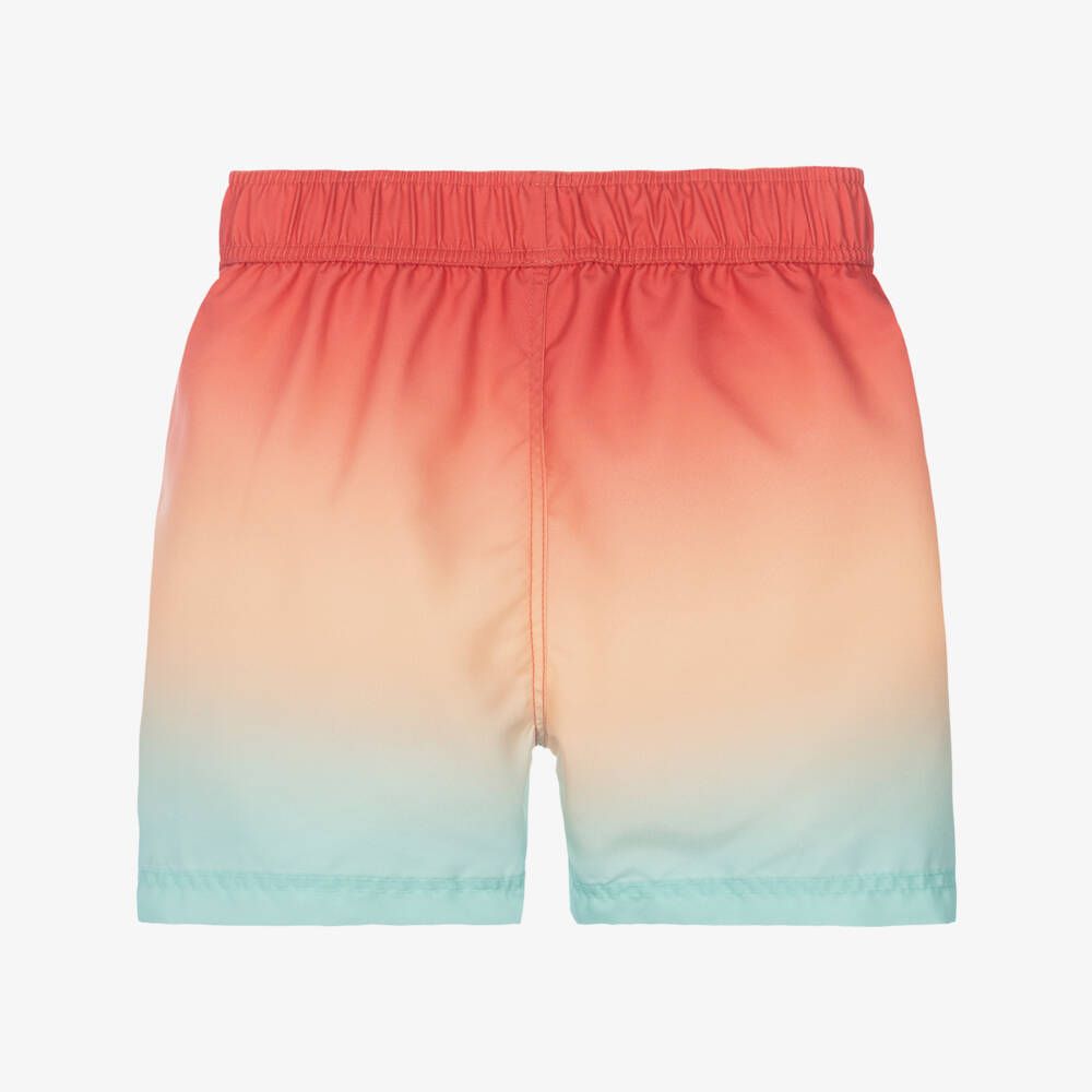 NAME IT-Boys Coral-Orange & Blue Ombré Swim Shorts | Childrensalon Outlet