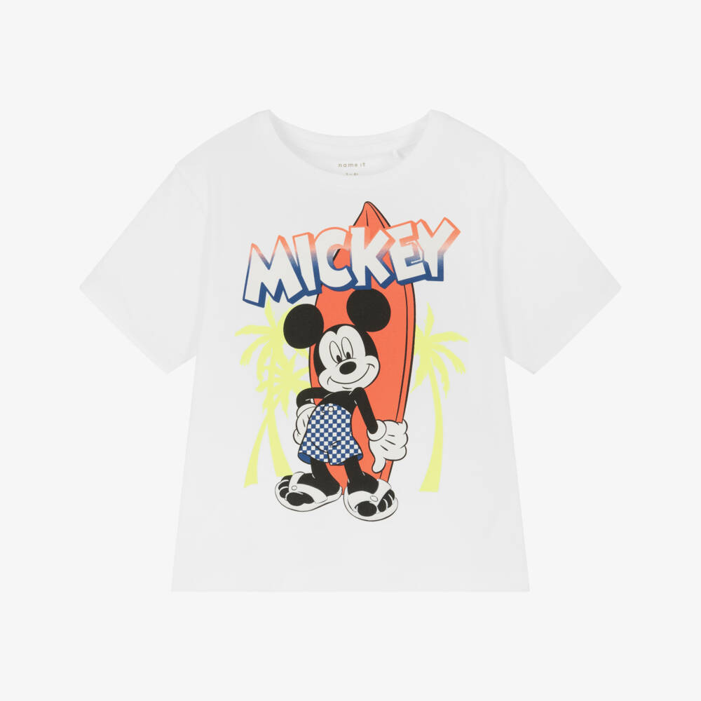 NAME IT-Boys Cotton Tee in Snowy White | Childrensalon Outlet