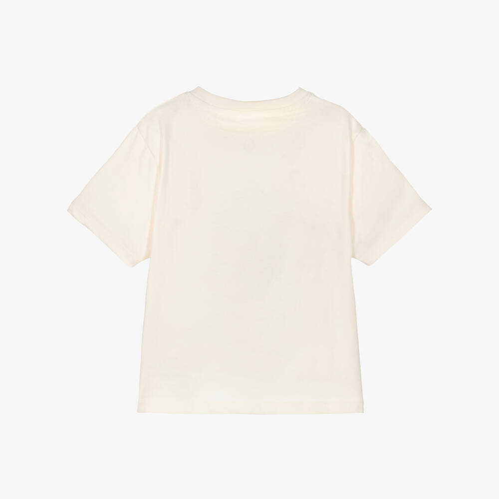 NAME IT-Boys Cream Dino Pizza Tee Delight | Childrensalon Outlet