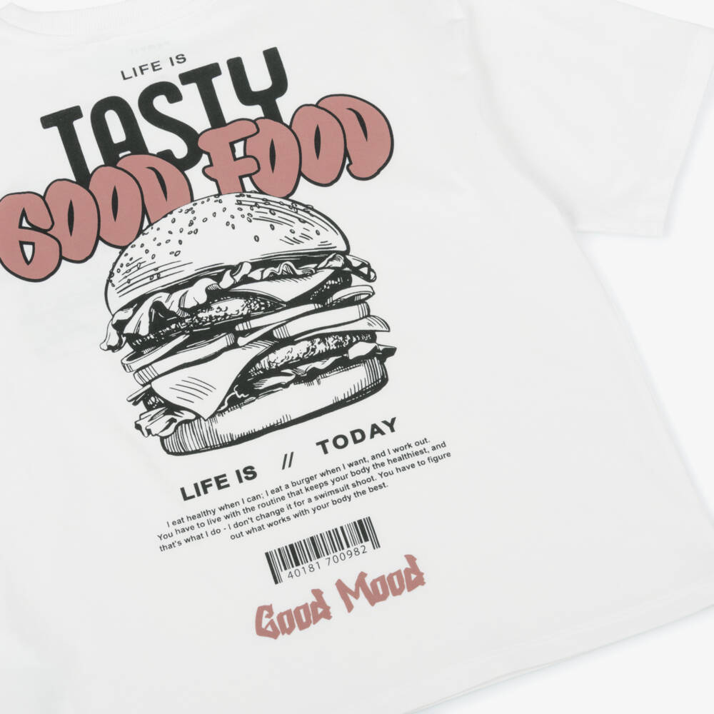 NAME IT-Boys Creamy Graphic Cotton Tee | Childrensalon Outlet