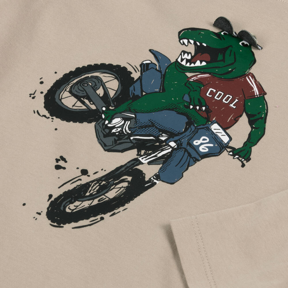 NAME IT-Boys Creamy Organic Cotton Tee | Childrensalon Outlet