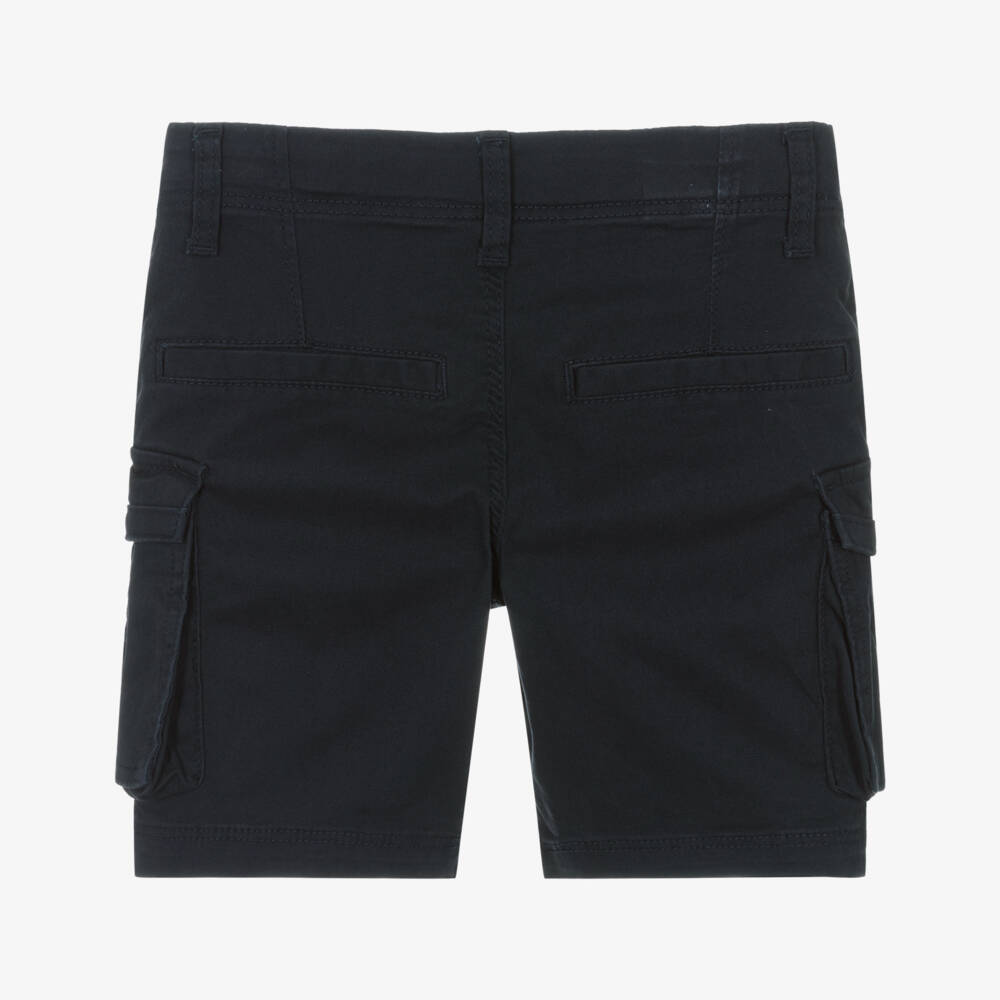 NAME IT-Boys Deep Blue Cargo Cotton Shorts | Childrensalon Outlet