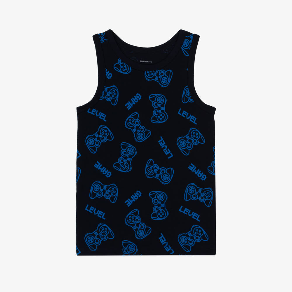 NAME IT-Boys Dual Blue Tank Tops Set | Childrensalon Outlet