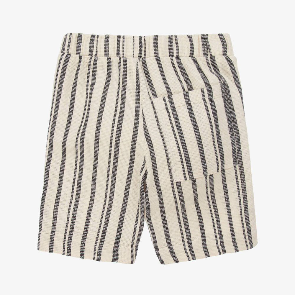 NAME IT-Boys' Earthy Striped Cotton Shorts | Childrensalon Outlet