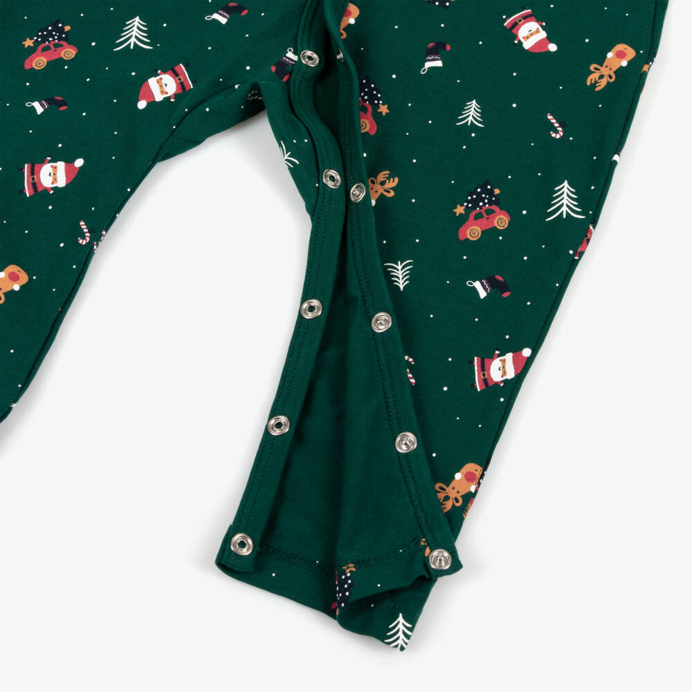 NAME IT-Boys Festive Green Babygrow | Childrensalon Outlet