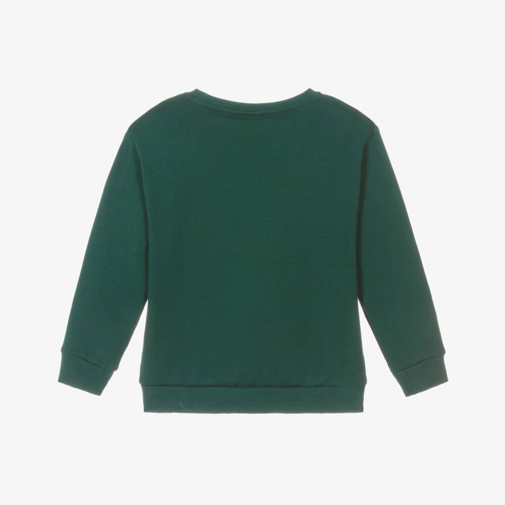 NAME IT-Boys Festive Green Cotton Jumper | Childrensalon Outlet