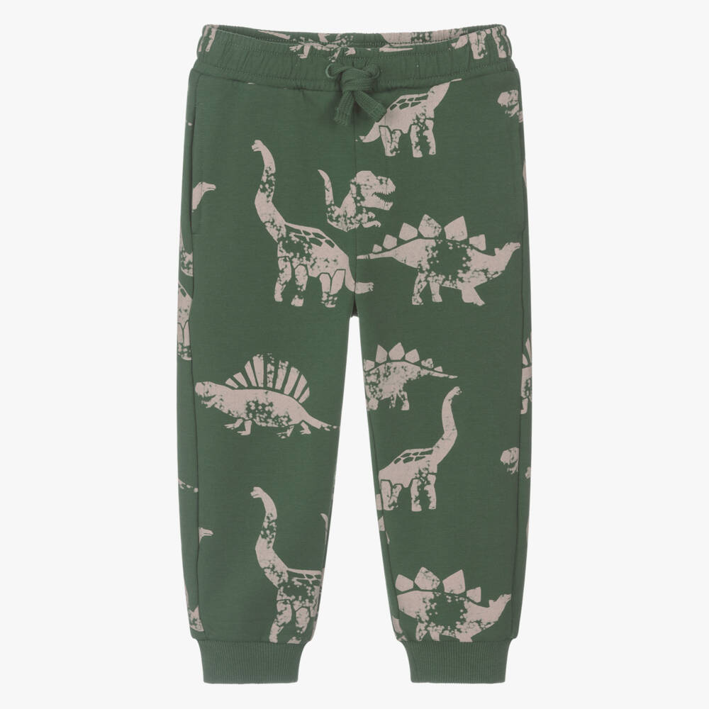 NAME IT-Boys Green Cotton Dinosaur Print Joggers | Childrensalon Outlet